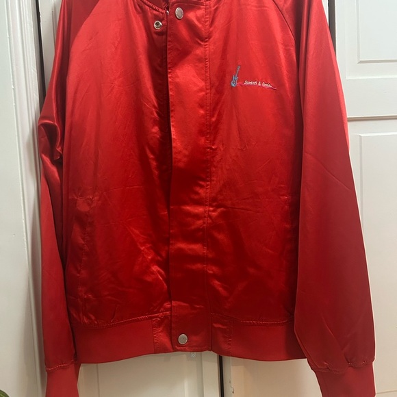 NWT Scotch& Soda satin bomber jacket sz M”The Free Spirit”embroidered graphic - Picture 2 of 6